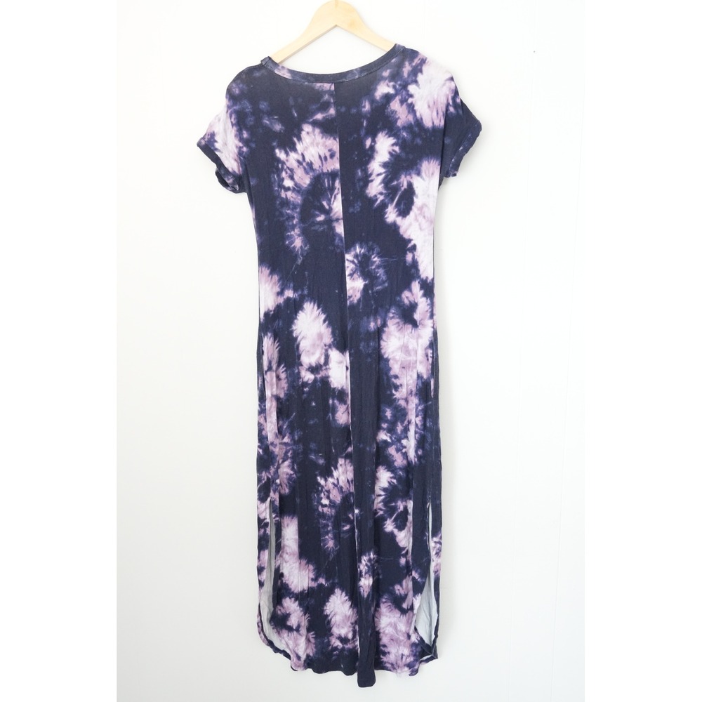 Cato Maxi Dress Women Small Purple Tie Dye Cold‎ Shoulder Lattice Sleeve Pockets - Picture 6 of 6